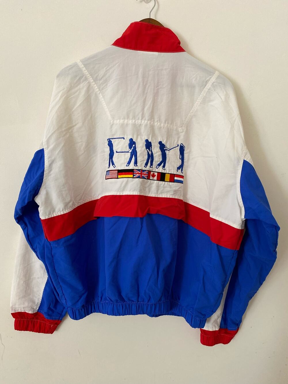 VTG Starbus Red White Blue Golf Swing Flags Wind Breaker Jacket Lightweight XL